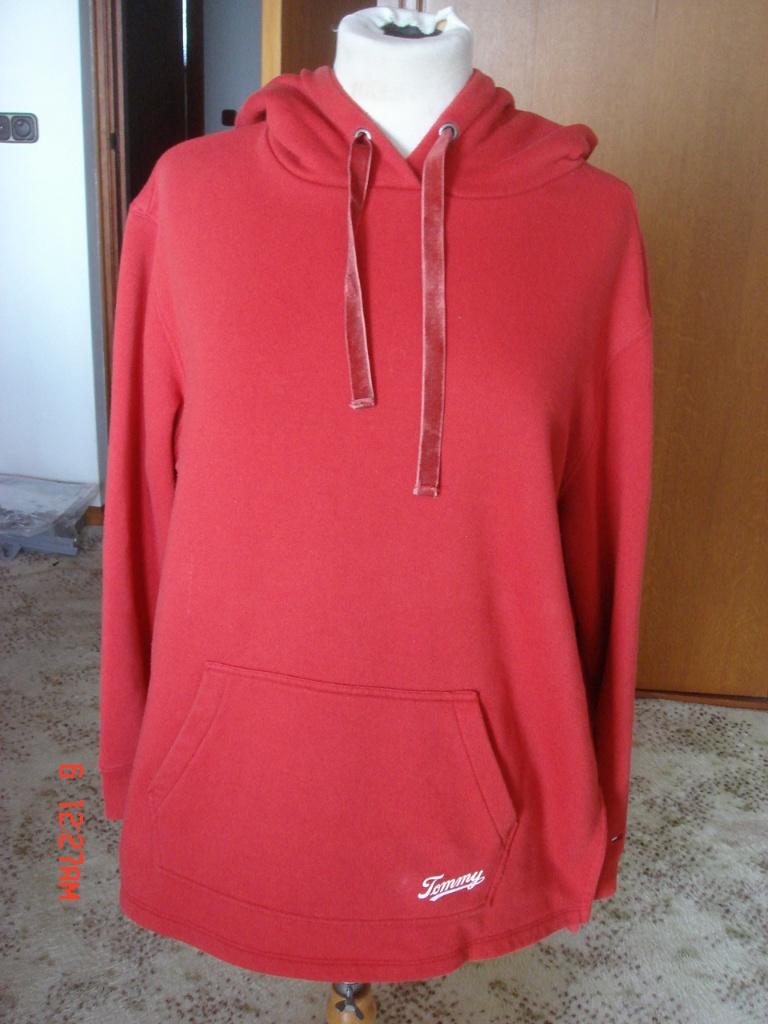 Tommy jeans hoody/sweater maat XS/S/M rood, Ophalen of Verzenden, Zo goed als nieuw, Maat 36 (S), Rood