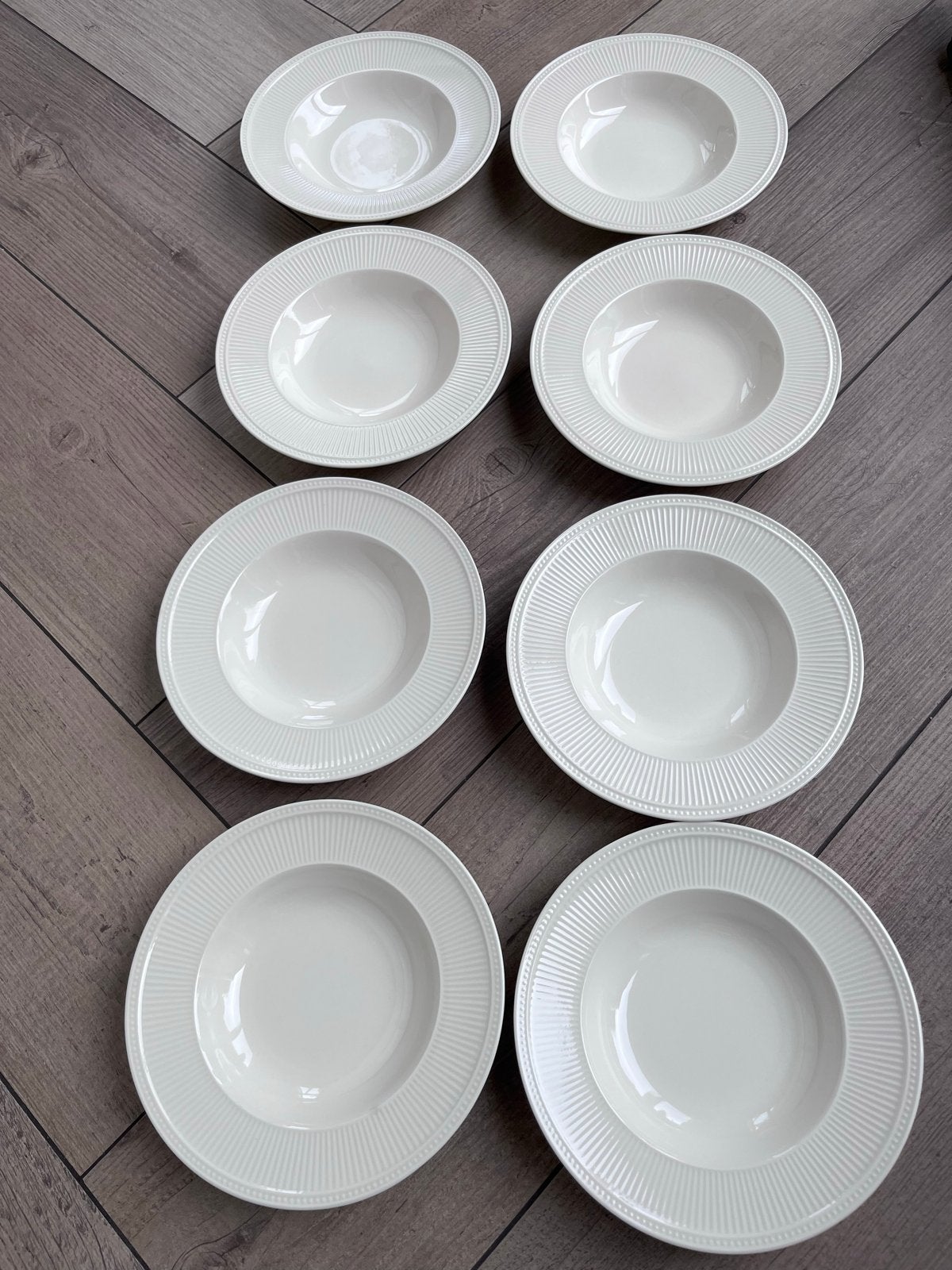 8x Wedgwood Windsor diepe borden, soepborden, pastaborden, Huis en Inrichting, Keuken | Servies, Klassiek, Ophalen of Verzenden