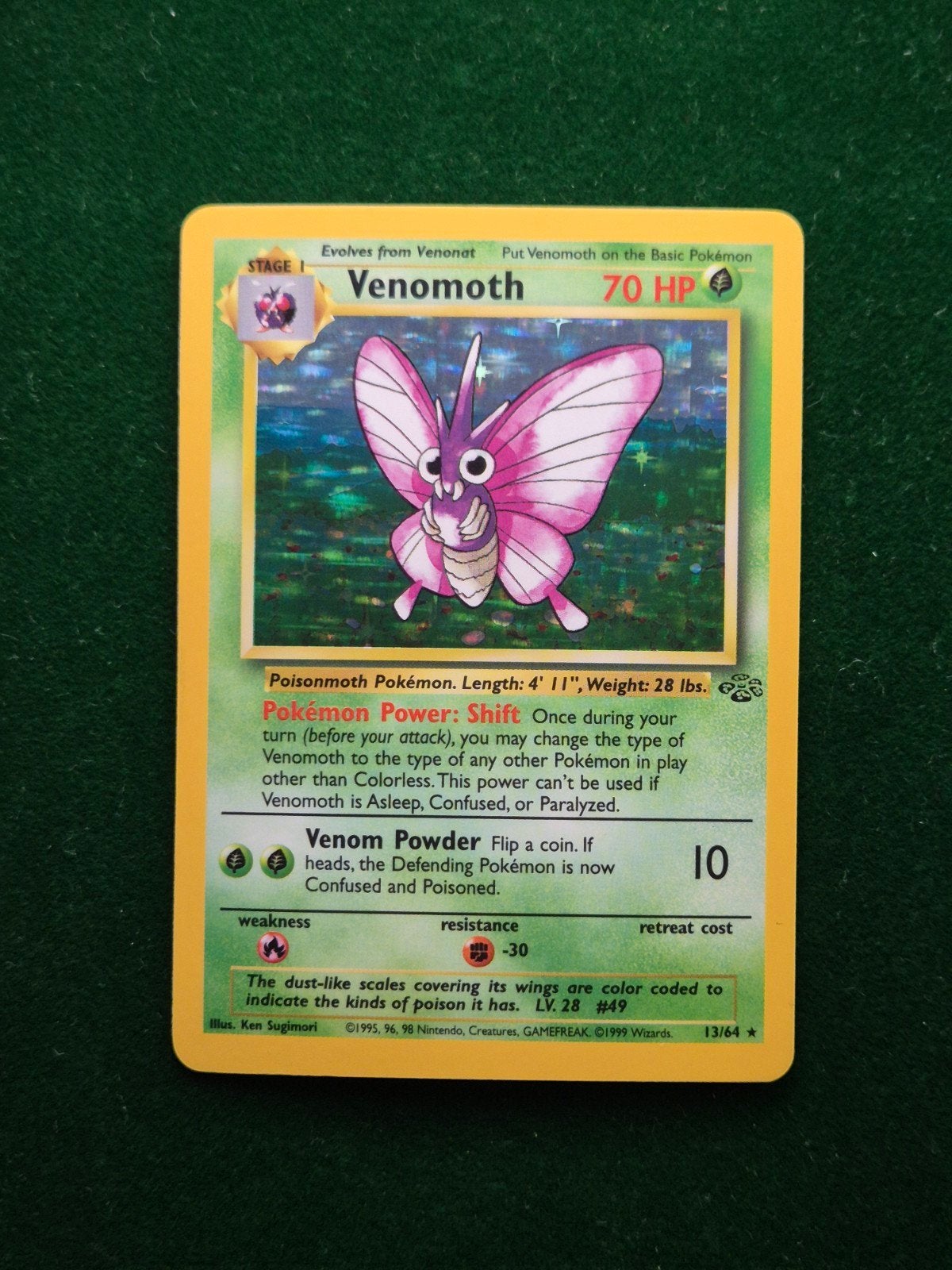Venomoth - Jungle 13/64, Verzenden, Zo goed als nieuw, Losse kaart, Foil