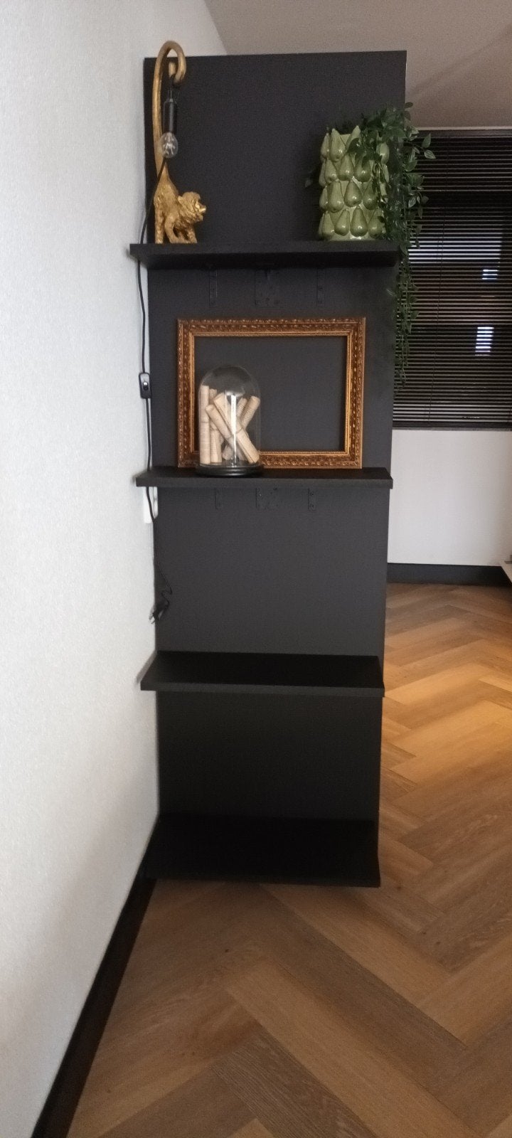 Mooi MDF zwevend wandrek matzwart - Maatwerk, Ophalen of Verzenden, Zo goed als nieuw