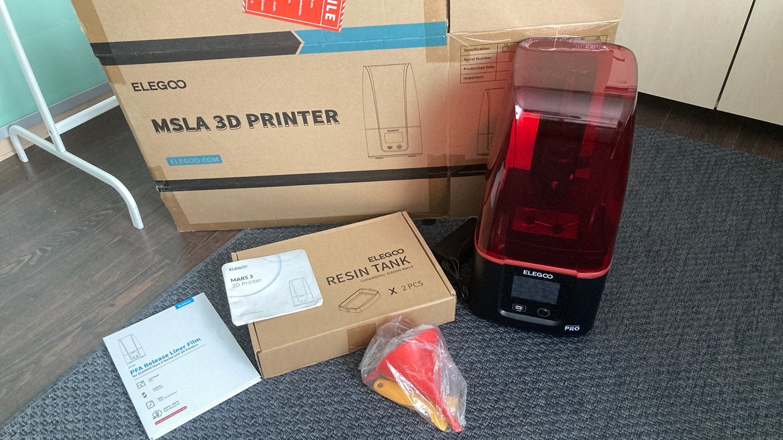 3D printer Elegoo Mars 3, Computers en Software, 3D Printers, Verzenden, Zo goed als nieuw, Resin/Hars