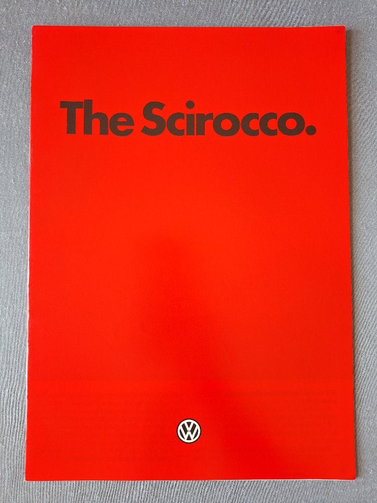Brochure VW SCIROCCO - 1982 Engels, Verzenden, Gelezen, Volkswagen
