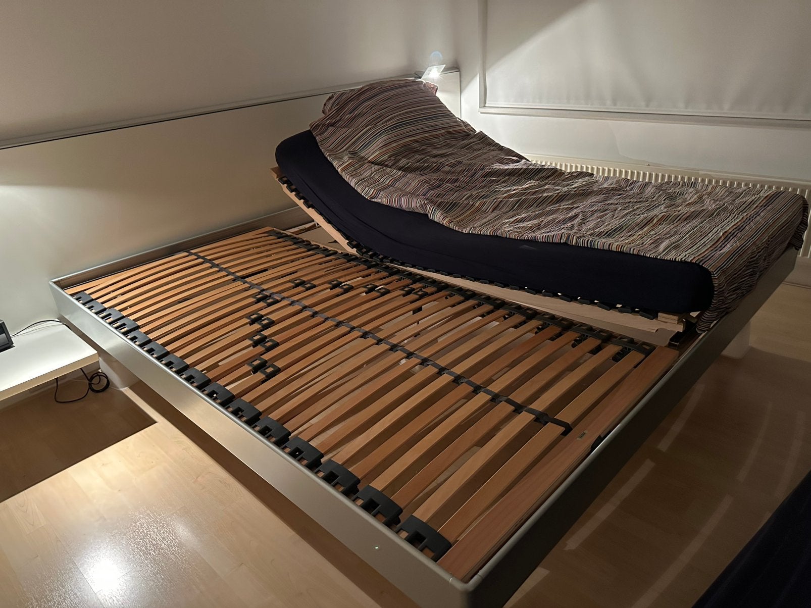 GRATIS Interlubke bedframe 2.00x 2.10 & lattenbodems GRATIS, Huis en Inrichting, Ophalen, Overige kleuren, 210 cm, Tweepersoons