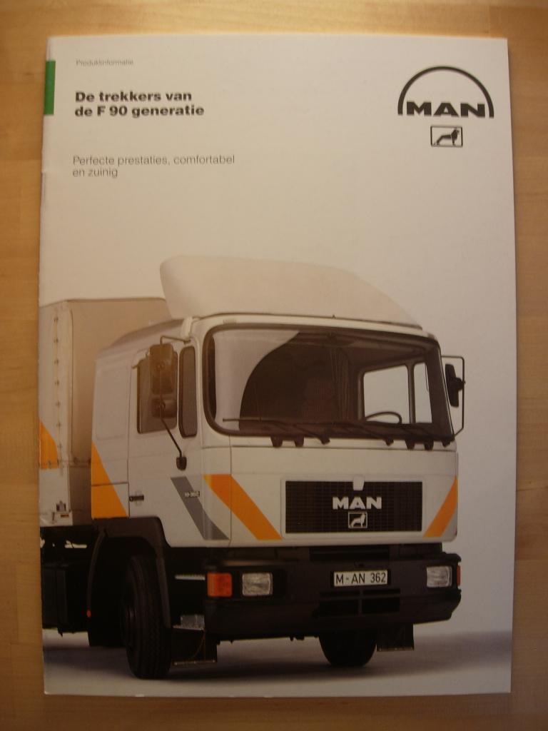 MAN Diesel F90 Trekker Brochure 1987 – Vrachtwagen Truck, MAN Diesel, Ophalen of Verzenden, Zo goed als nieuw, Overige merken