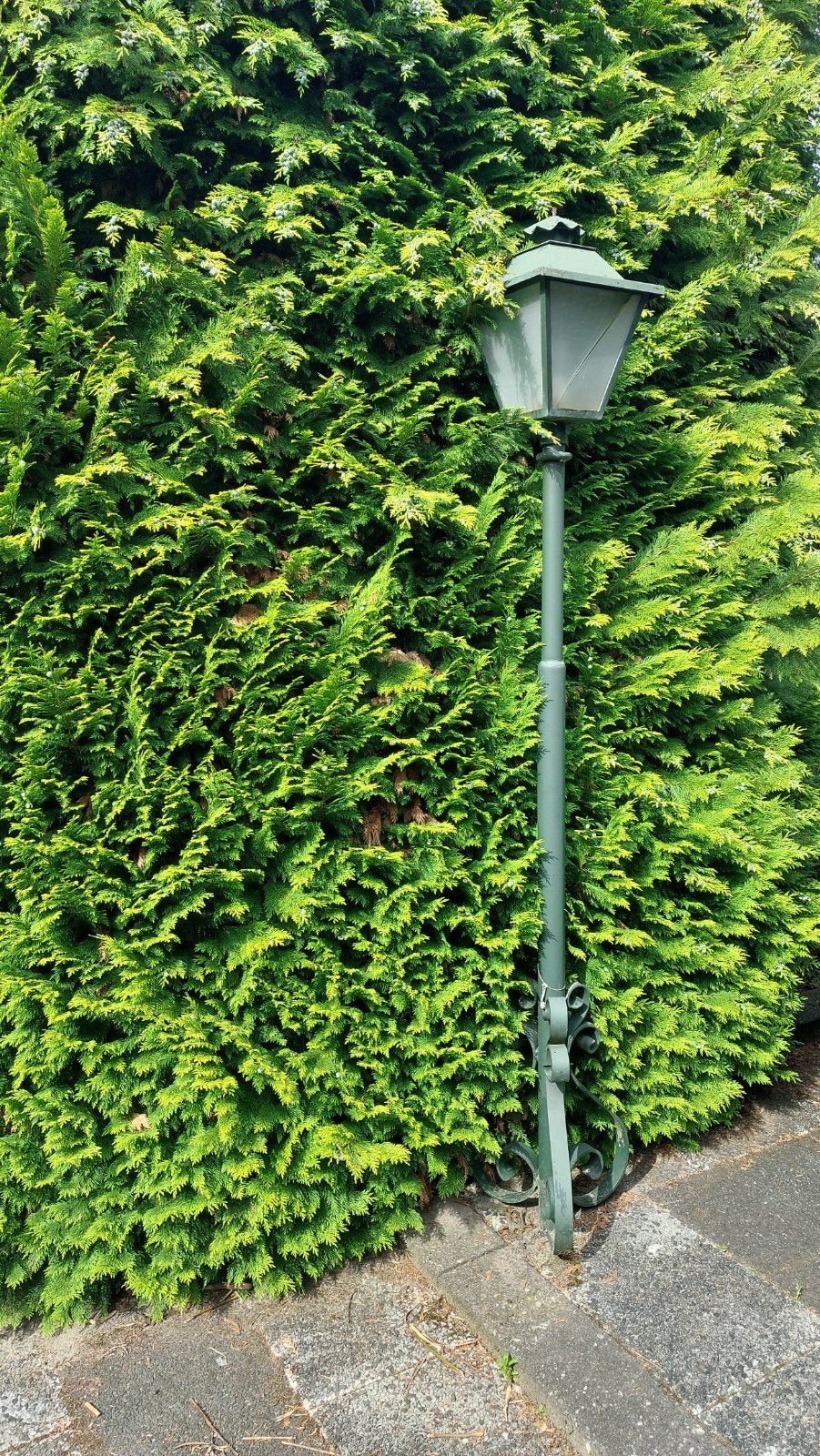 Mooie klassieke tuinlantaarn - Groen, Tuin en Terras, Buitenverlichting, Ophalen, Gebruikt, Minder dan 50 watt, Staande lamp