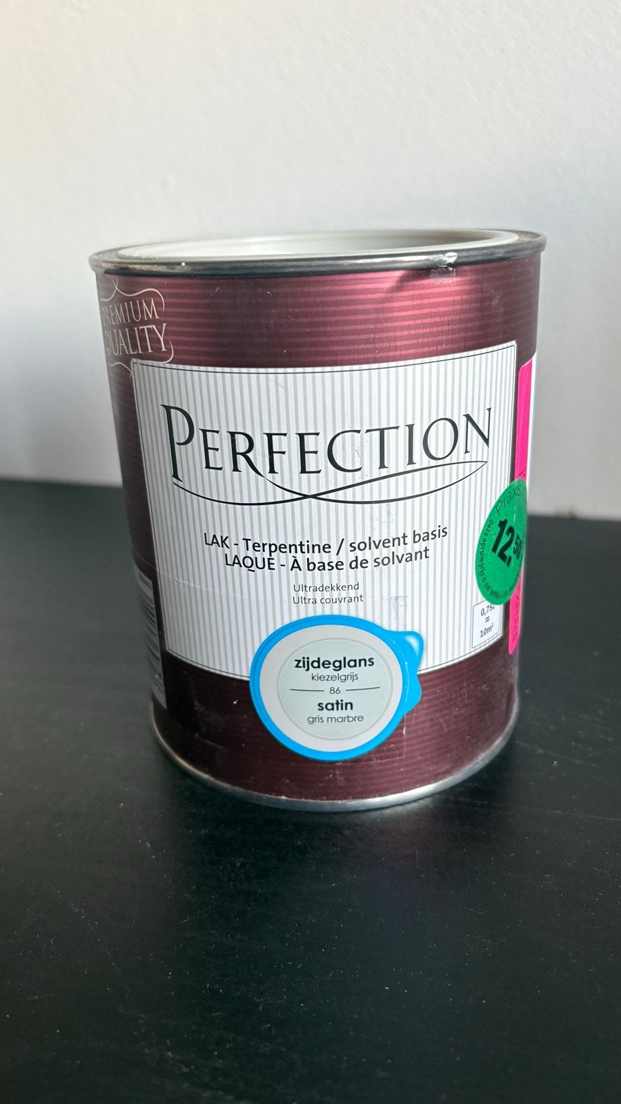 Perfection Lak Zijdeglans Kiezelgrijs - Nieuw en Ongeopend, Ophalen, Nieuw, Lak, Grijs