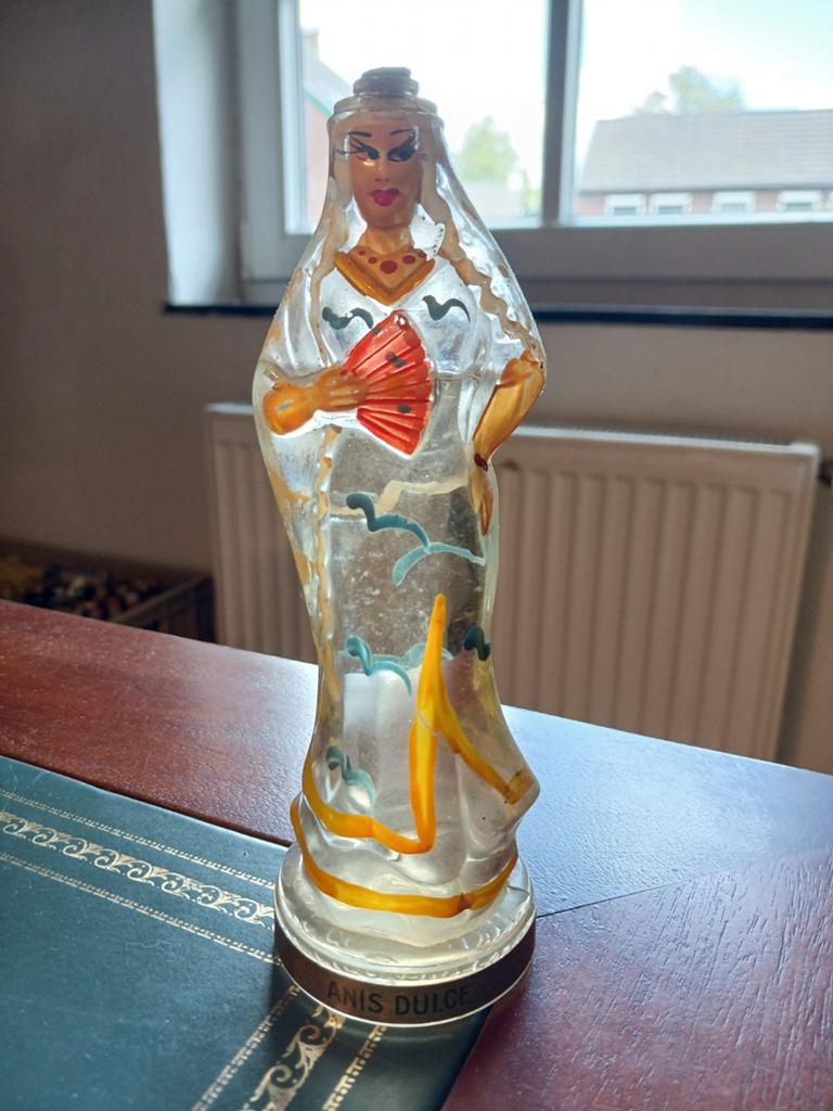 Vintage Anis Dulce likeur flesje - Spaanse danseres, Ophalen of Verzenden