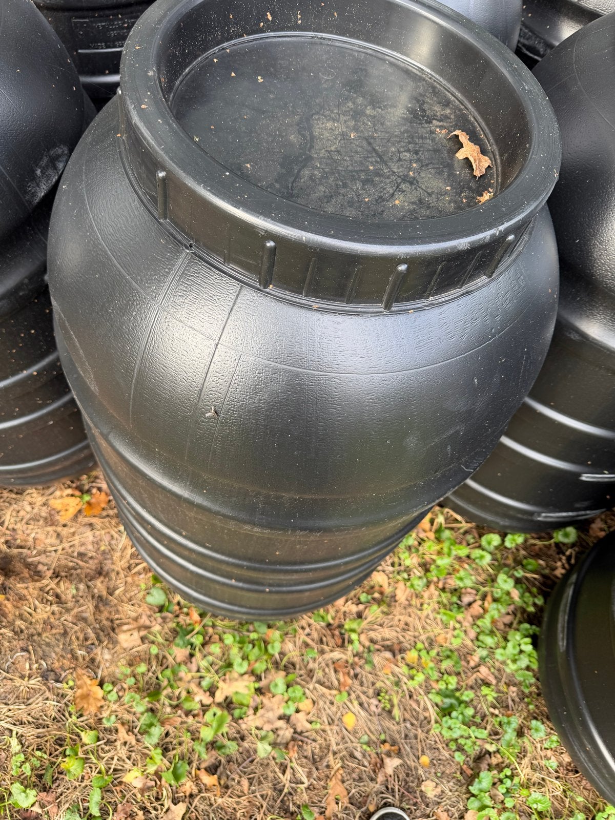 Zwart regenton vat - 150 liter, Tuin en Terras, 150 liter of meer, Ophalen, Zo goed als nieuw, Kunststof