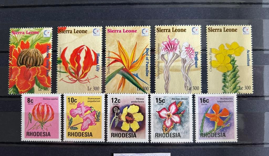 Bloemen Afrika, Verzenden, Postfris, Dier of Natuur