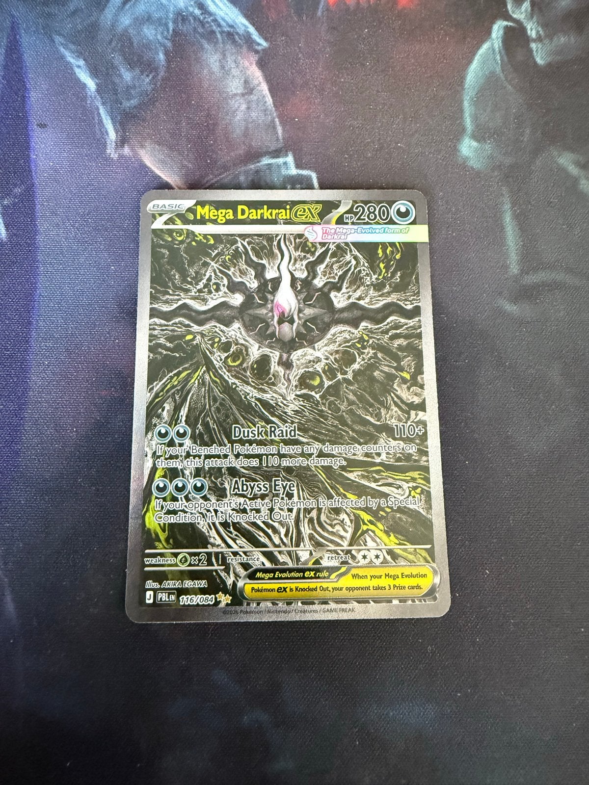 Mega Darkrai EX Pokémon kaart 116/084, Ophalen, Zo goed als nieuw, Losse kaart, Foil