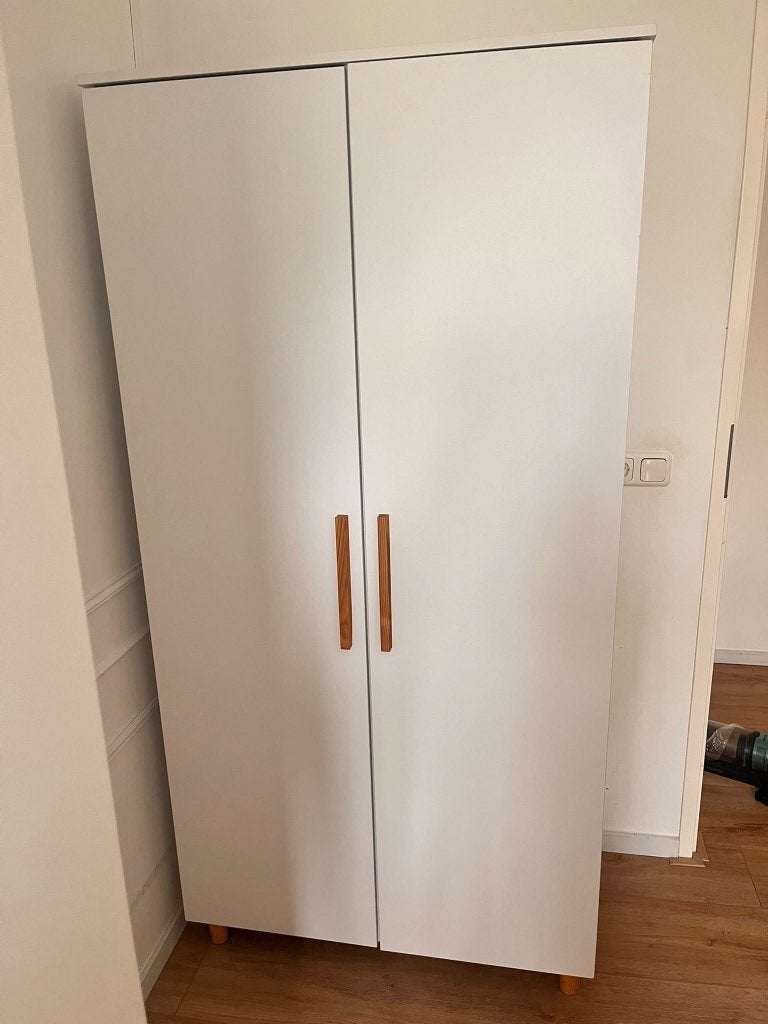 Witte babykamer set – kledingkast & commode Stockholm, Ophalen, Gebruikt, 50 tot 70 cm, 105 cm of meer