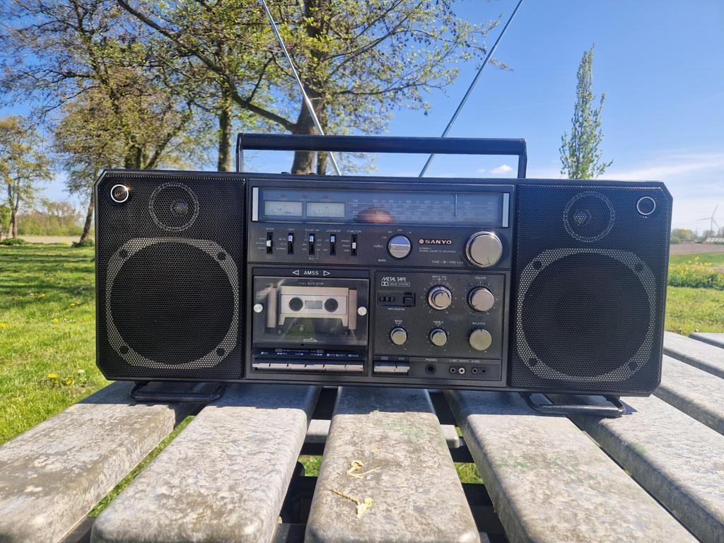 Sanyo M 9998lu  Vintage Ghettoblaster boombox 70's 80's, Ophalen of Verzenden, Gebruikt, Radio