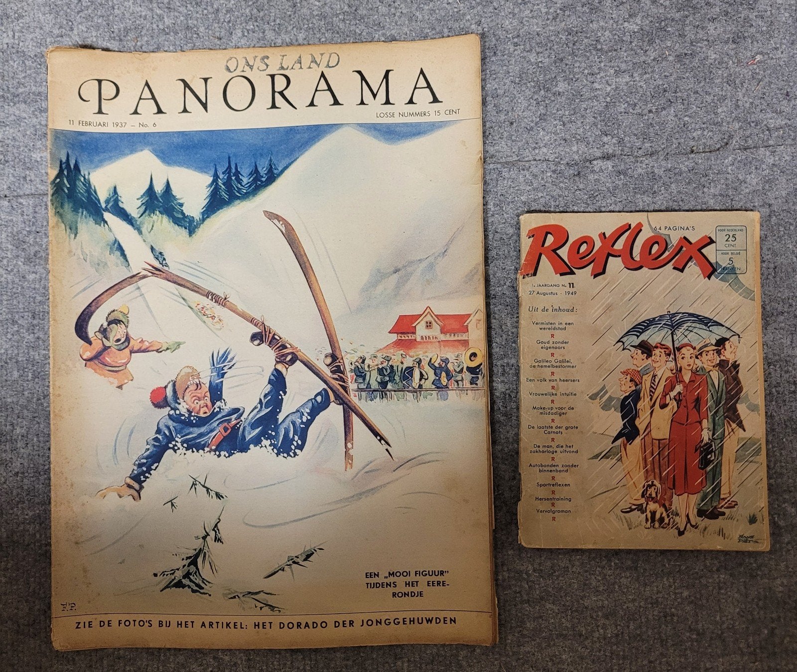 Frans Piet cover illustraties Sjors Panorama 1937, Ophalen of Verzenden, Gelezen