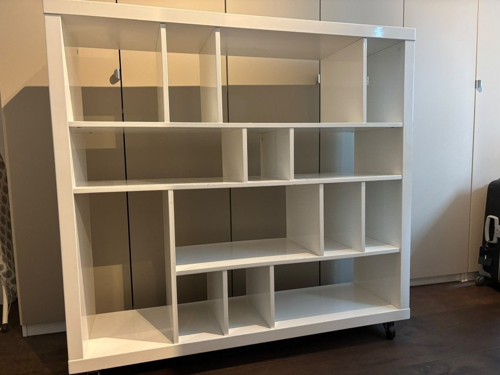 Hoogglans vakkenkast, Ophalen, Overige materialen, Gebruikt, 100 tot 150 cm