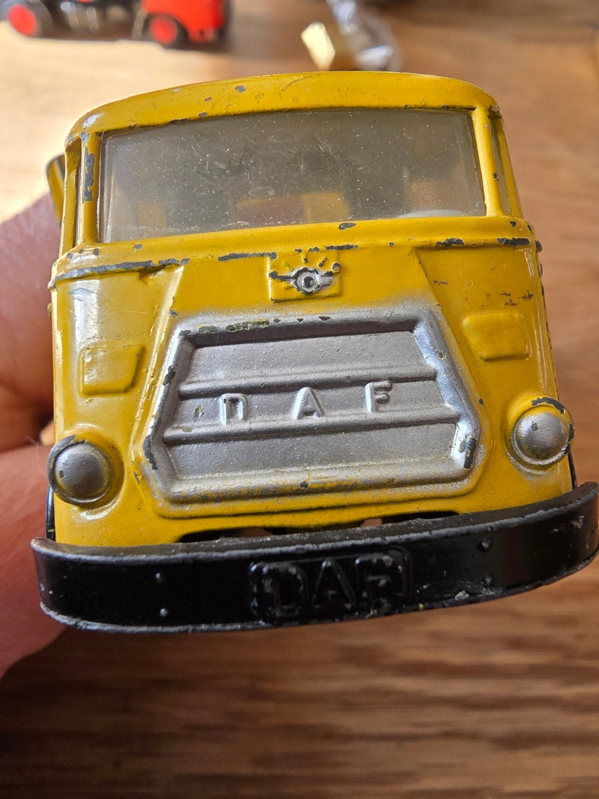 Vintage DAF Speelgoedmodel - Gele Vrachtwagen, Ophalen of Verzenden, Gebruikt