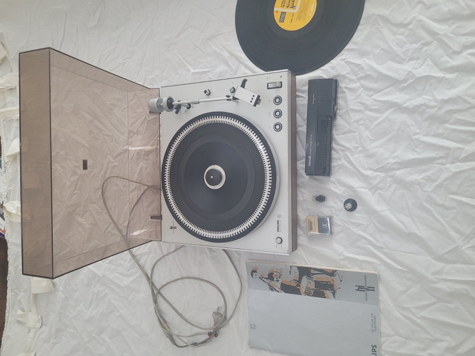 Philips Platenspeler GC 012/GA 212 Electronic, Ophalen, Philips, Gebruikt, Automatisch