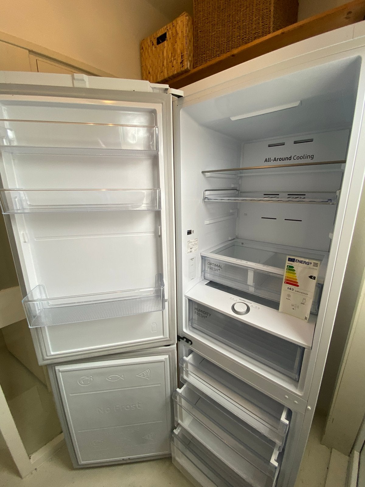 Samsung Koelkast RB34C605CWW - 344L - Energie C - SmartThing, Witgoed en Apparatuur, Koelkasten en IJskasten, Ophalen, 200 liter of meer