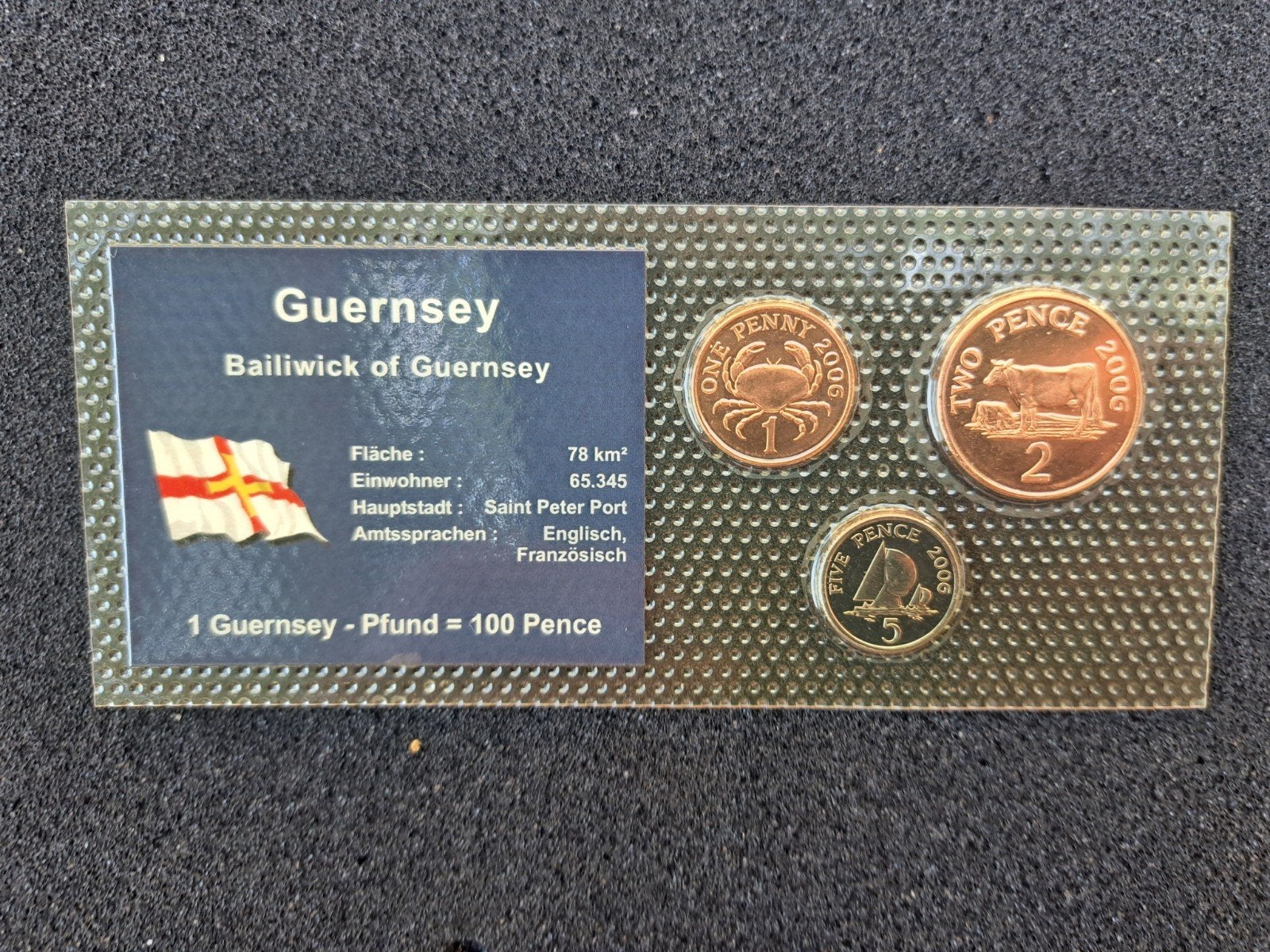 Guernsey muntsetje 2006 - 1, 2, 5 pence, Ophalen of Verzenden
