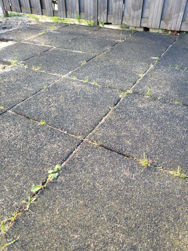 Rubberen tegels voor buiten - 2.25 m2 - 9 stuks, Ophalen, Gebruikt