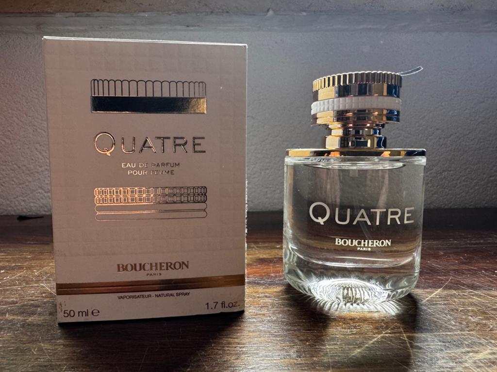 Boucheron Quatre Eau de Parfum 50 ml, RUE DE SOLFERINO 10, 75007 PARIS, Ophalen of Verzenden, Zo goed als nieuw, Contact@interparfums.fr