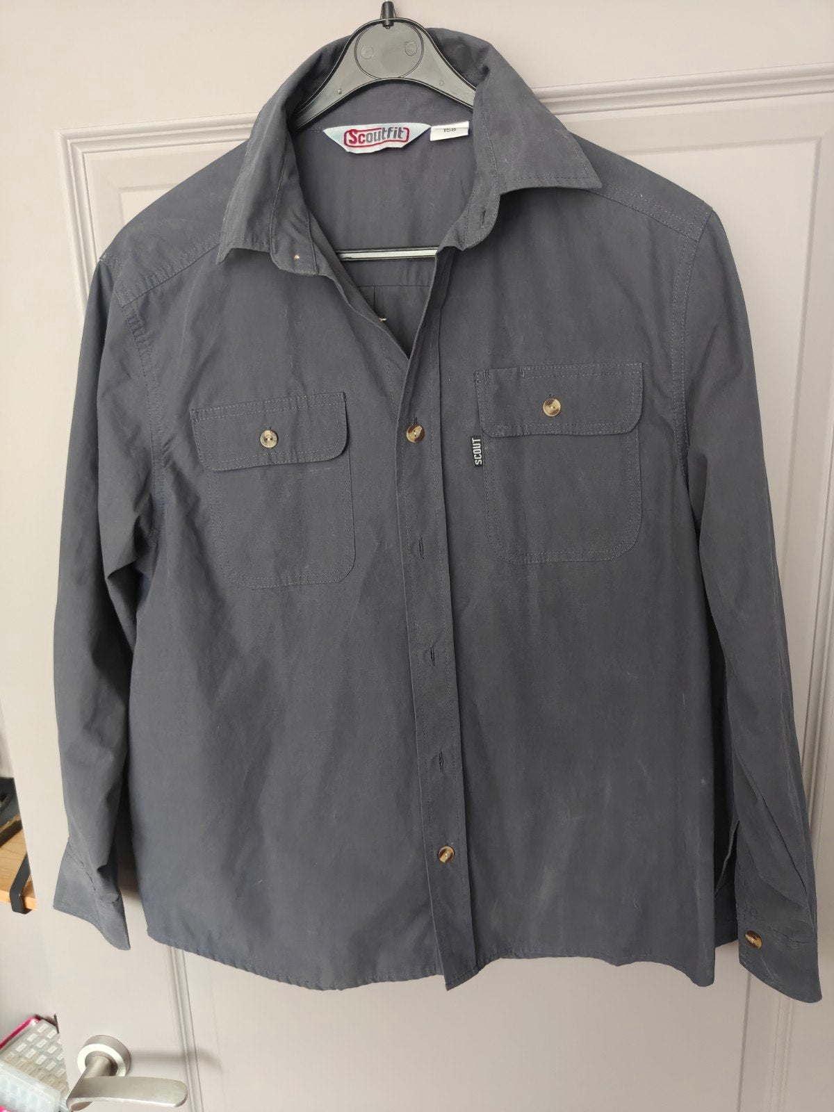 Scoutfit Blauw scouting blouse- Maat 158 waterscouting, Ophalen of Verzenden, Zo goed als nieuw, Kleding