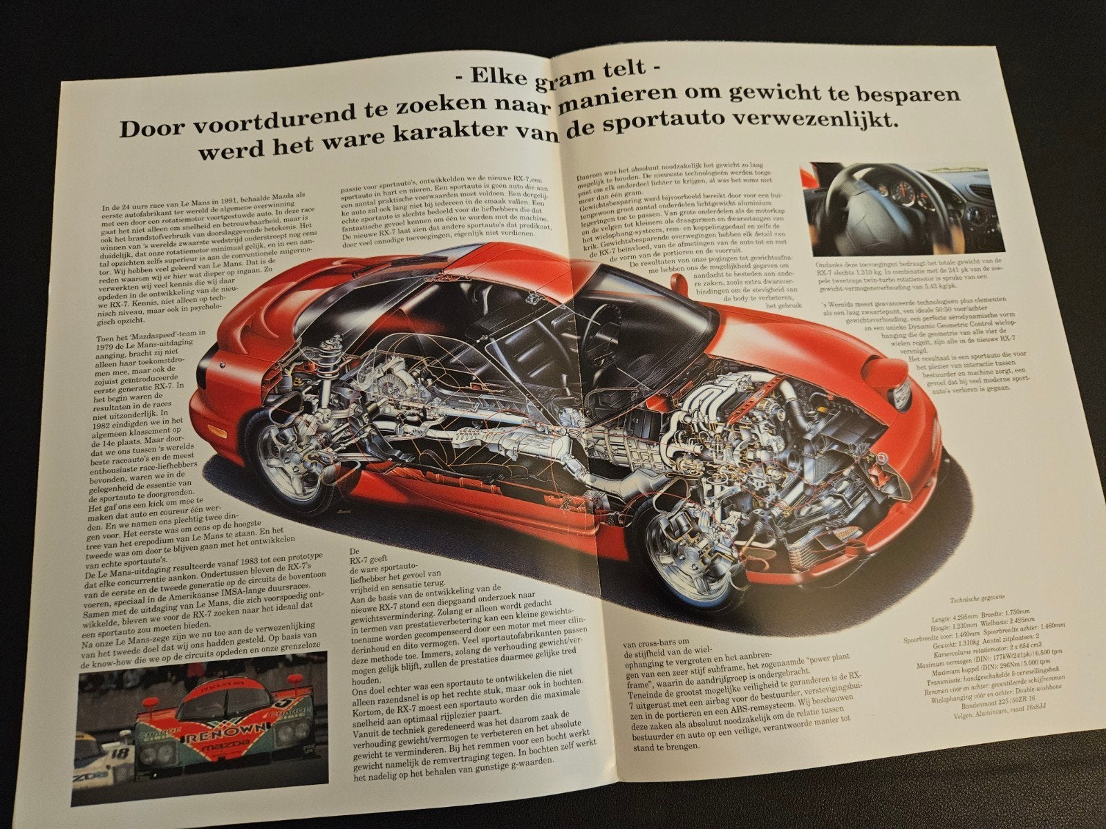 Brochure Mazda RX-7 1992, Ophalen of Verzenden, Zo goed als nieuw, Mazda