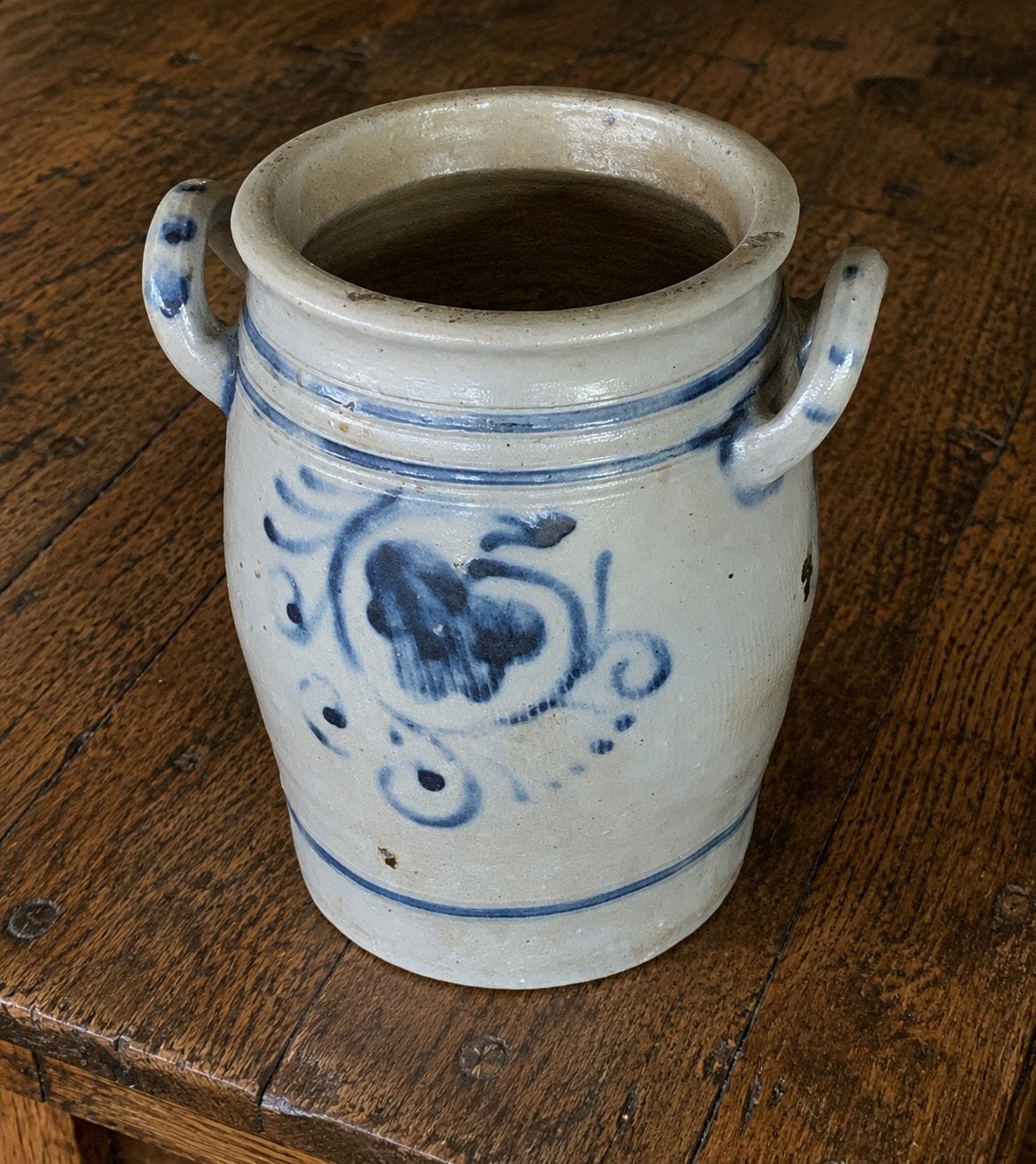 Antieke grote Keulse voorraadpot van Duits steengoed, Antiek en Kunst, Ophalen of Verzenden