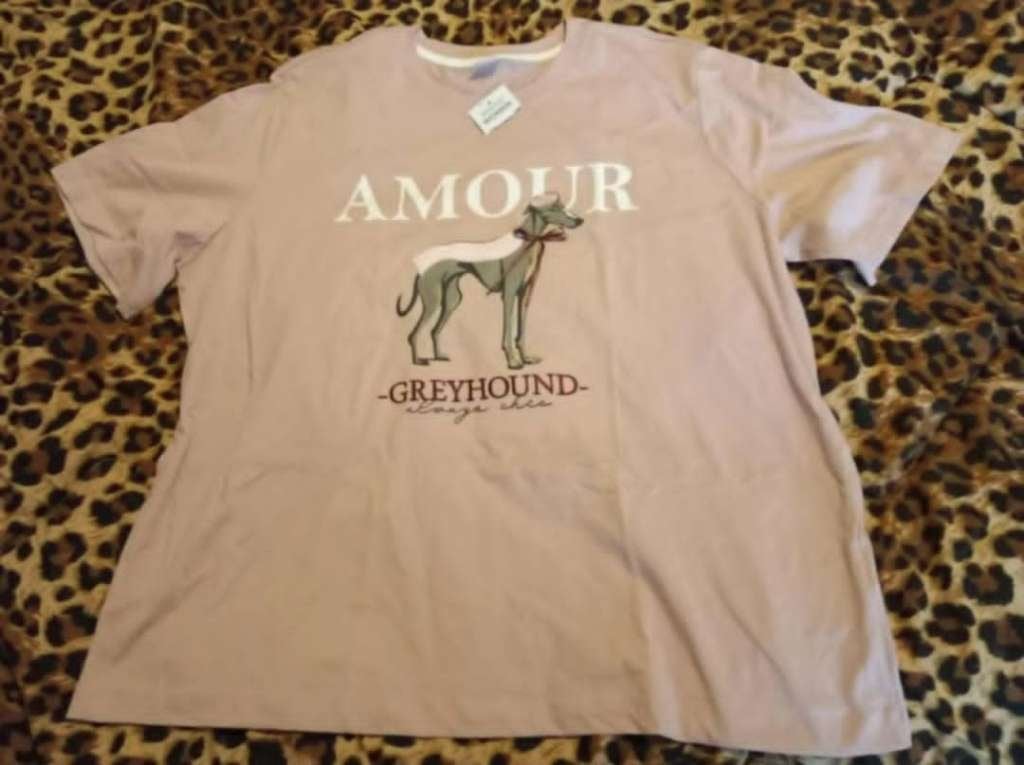 Roze T-Shirt met Galgo/Greyhound, Verzenden, Maat 46/48 (XL) of groter, Nieuw, Korte mouw