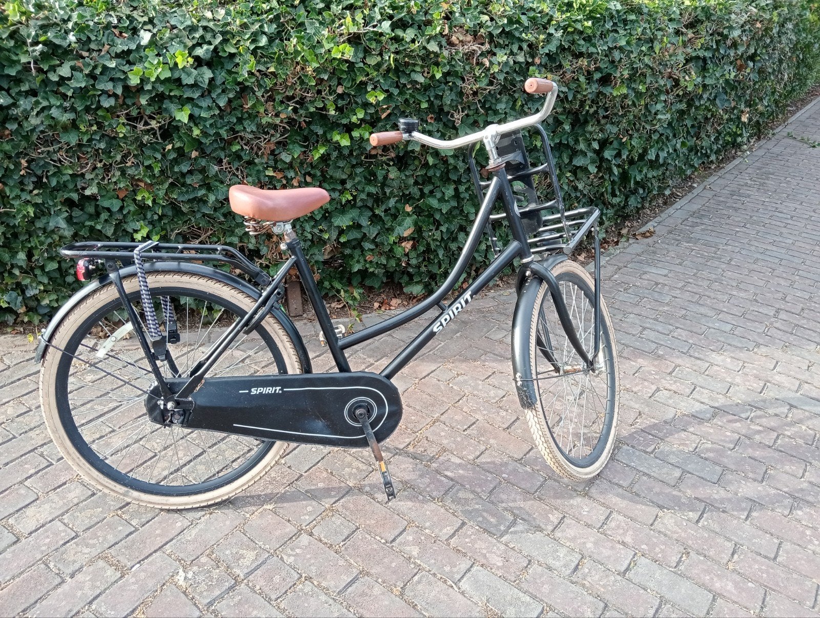 Spirit transportfiets met voordrager - Prima fiets, Fietsen en Brommers, Fietsen | Dames | Damesfietsen, Terugtraprem, Gebruikt