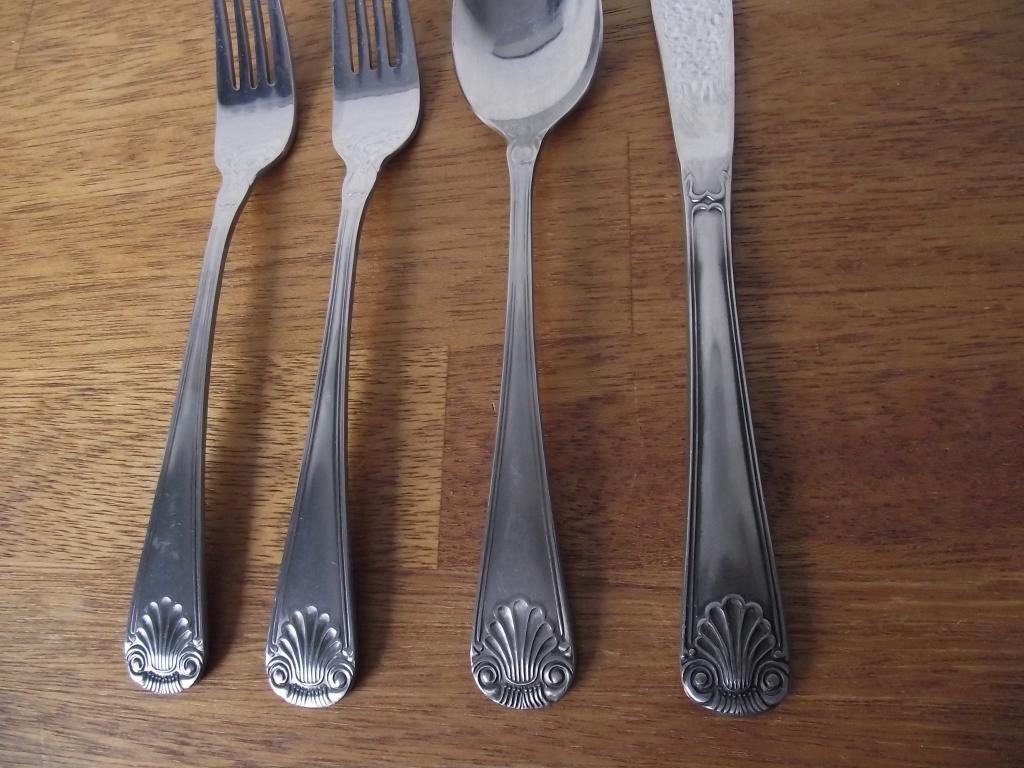 4 vintage KWF rostfrei bestek oester schelp 19-22cm 1960 p s, Ophalen of Verzenden