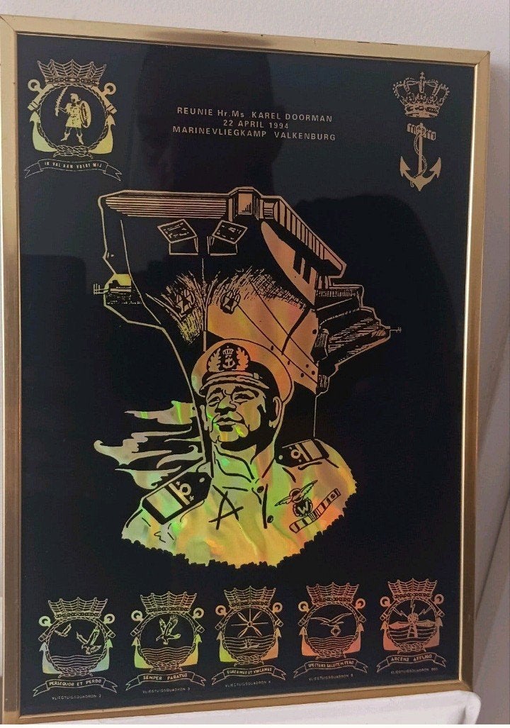 Laserprint Hr. Ms. Karel Doorman Marinevliegkamp Valkenburg, Verzamelen, Ophalen of Verzenden