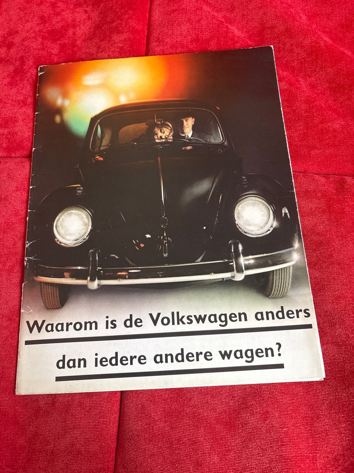 Vintage Volkswagen Kever brochure - Waarom anders?, Ophalen of Verzenden, Gelezen, Volkswagen