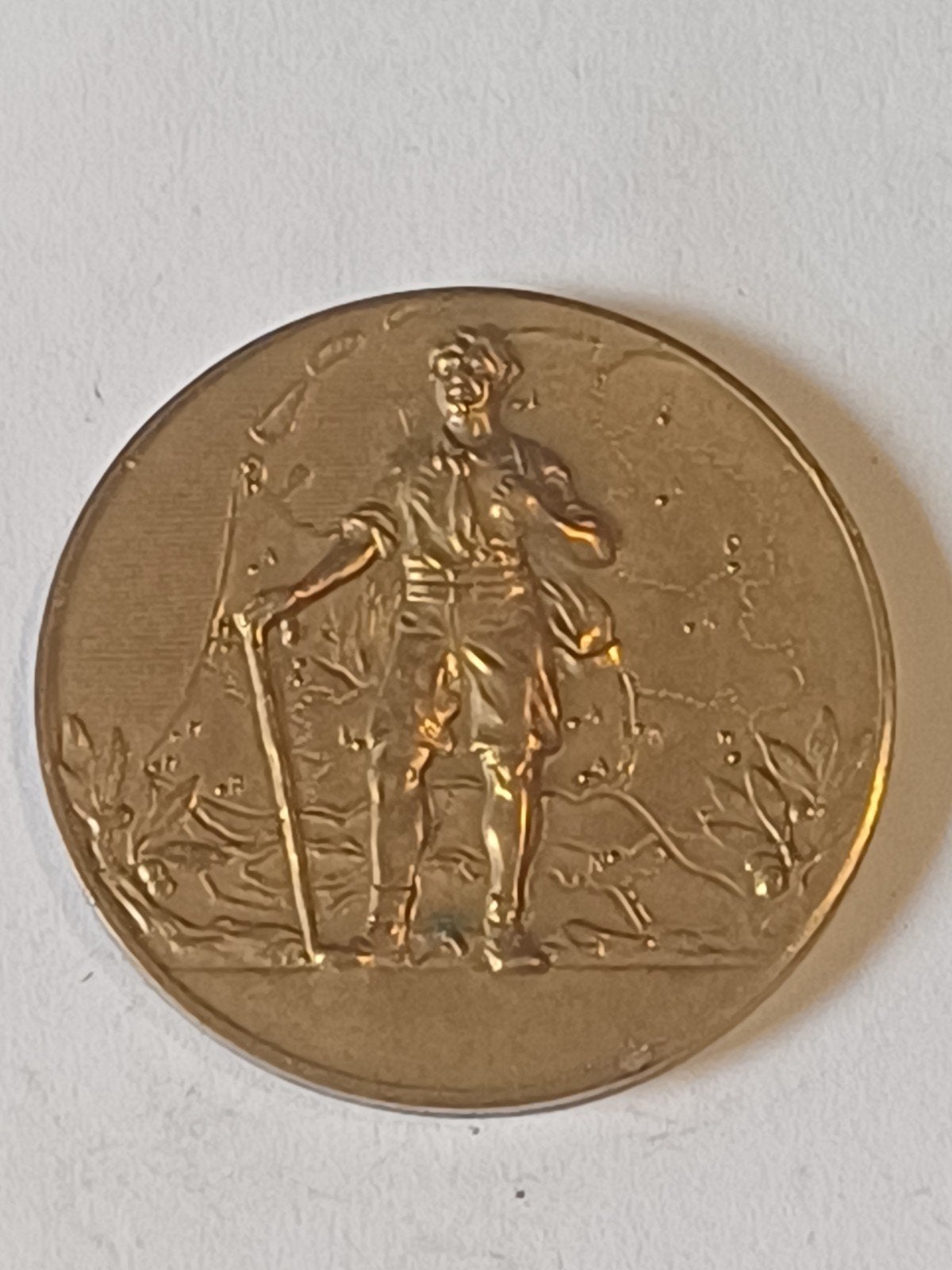 Bronzen medaille Turnkring 's Gravenhage en Omstreken 1936, Postzegels en Munten, Penningen en Medailles, Ophalen, Brons, Nederland