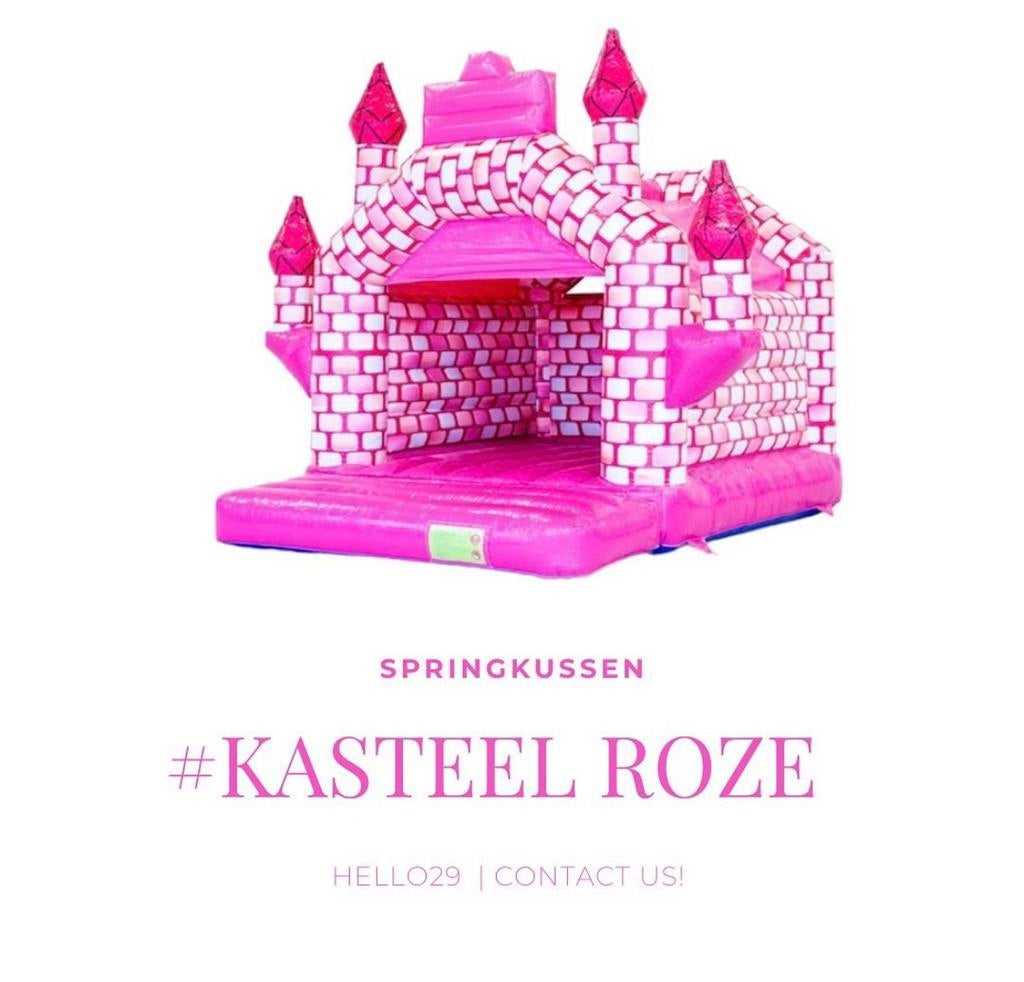 SPRINGKUSSEN ROZE KASTEEL TE HUUR/VERHUUR/HUREN!, Ophalen, Zo goed als nieuw, Overige