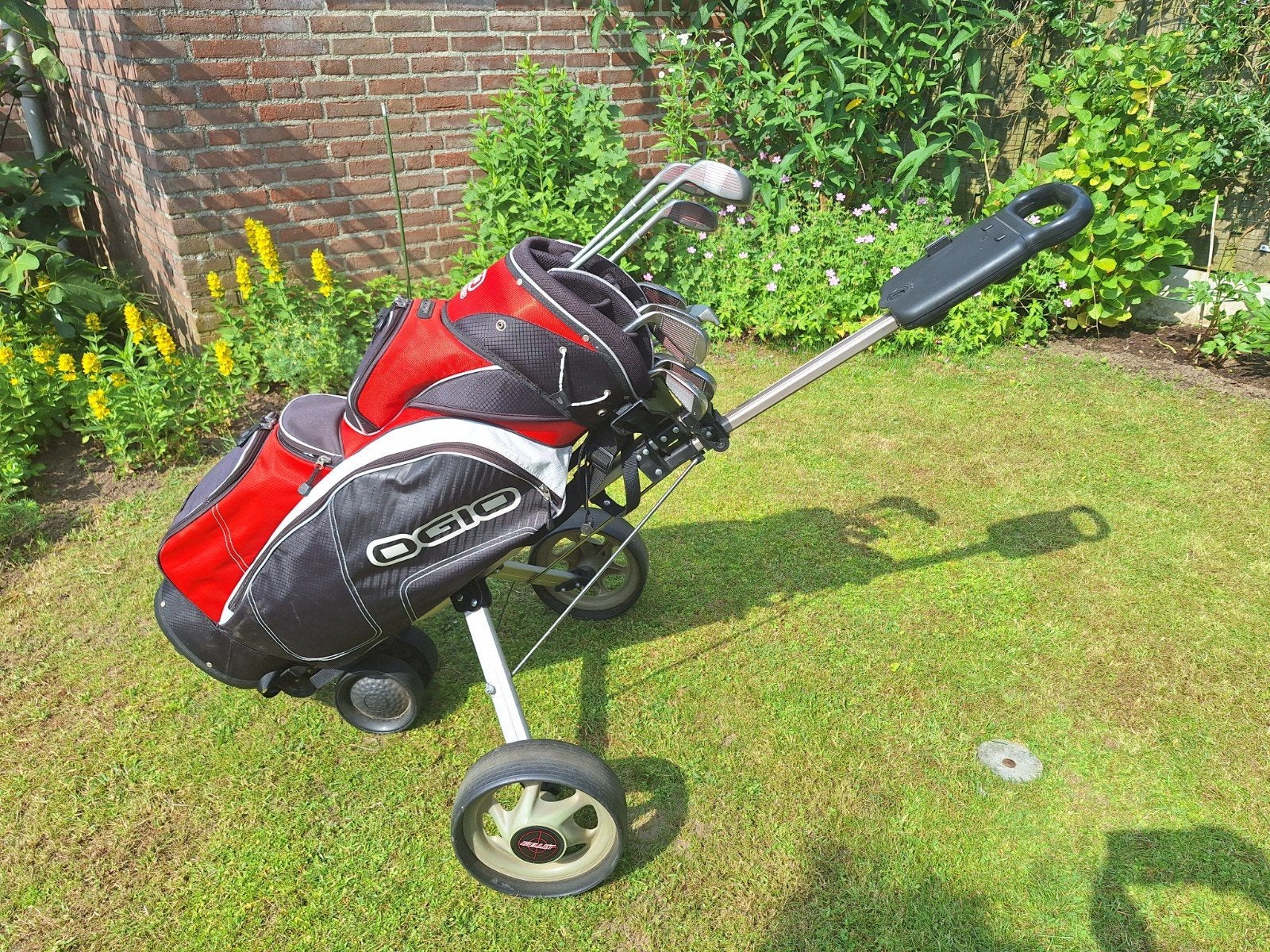 Lady Sayers complete dames golfset met 4 wheels golftrolley., Sport en Fitness, Golf, Ophalen, Zo goed als nieuw, Set