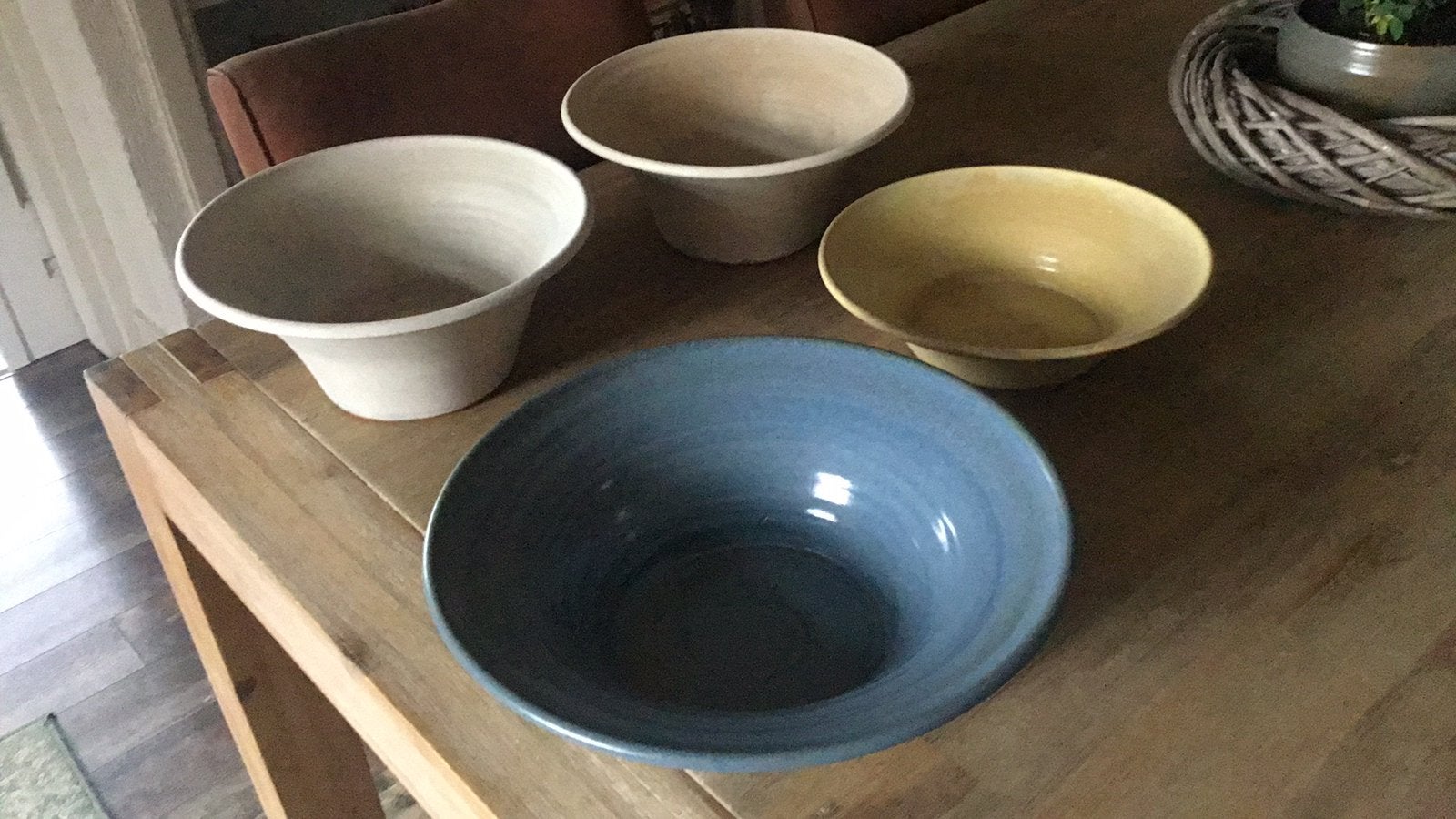 Handgedraaide keramieke schalen, Ophalen, Nieuw, Rond, Steen of Aardewerk