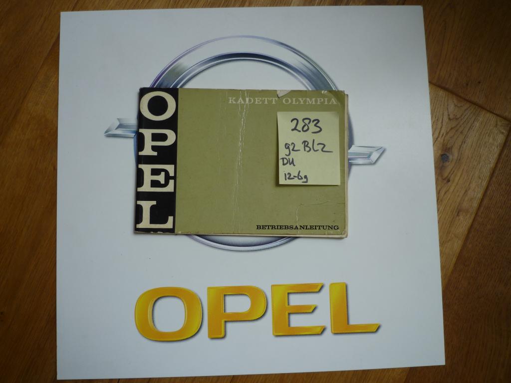 Opel Olympia-A instructieboekje duits 283, Auto diversen, Handleidingen en Instructieboekjes, Ophalen of Verzenden