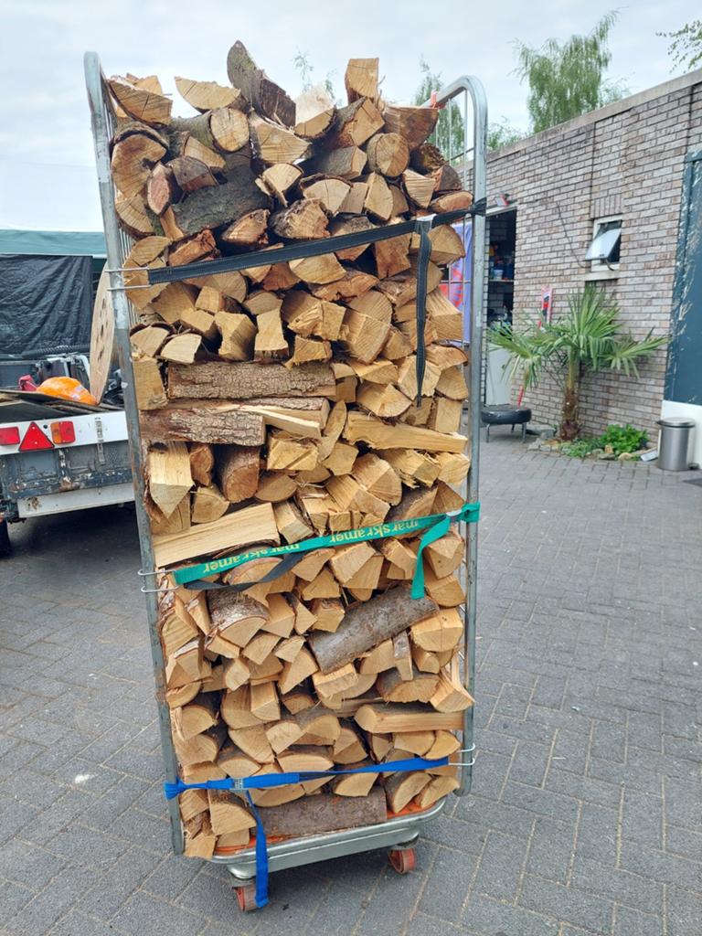 Gedroogd eikenhout 1 kuub haardhout, Minder dan 3 m³, Ophalen of Verzenden, Eikenhout, Blokken