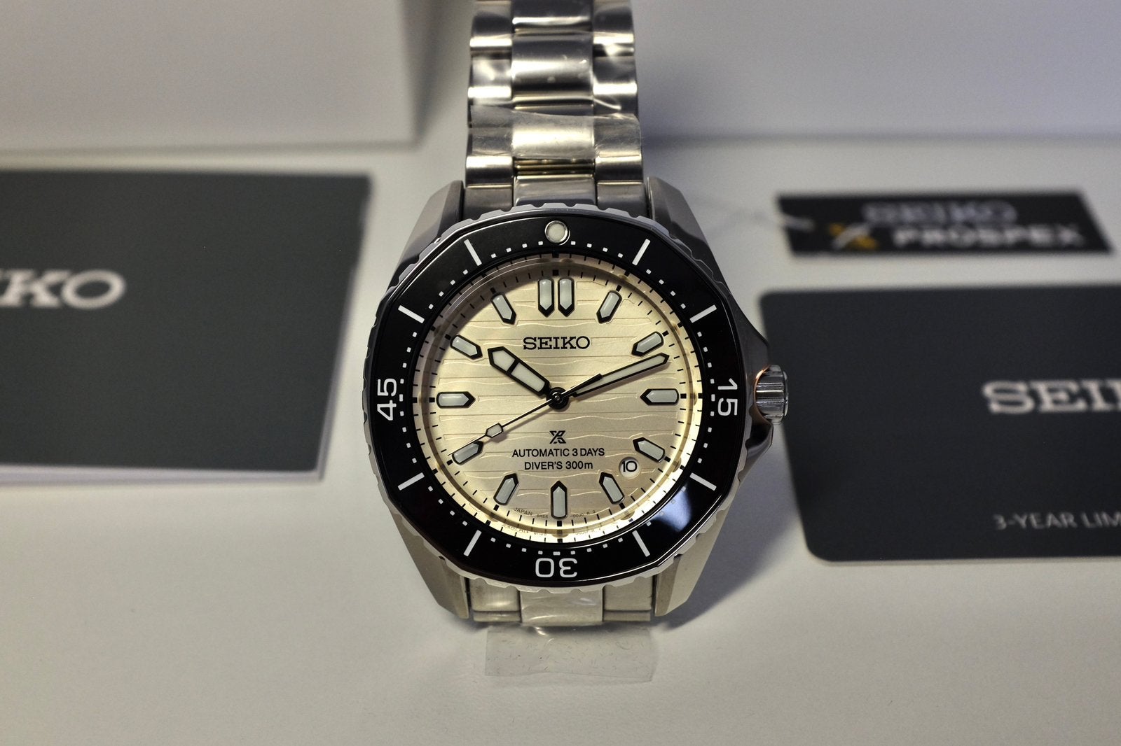 NIEUWE Seiko elegant Prospex Diver 300m/3days/3j garantie, Sieraden, Tassen en Uiterlijk, Ophalen, Staal, Polshorloge, Nieuw