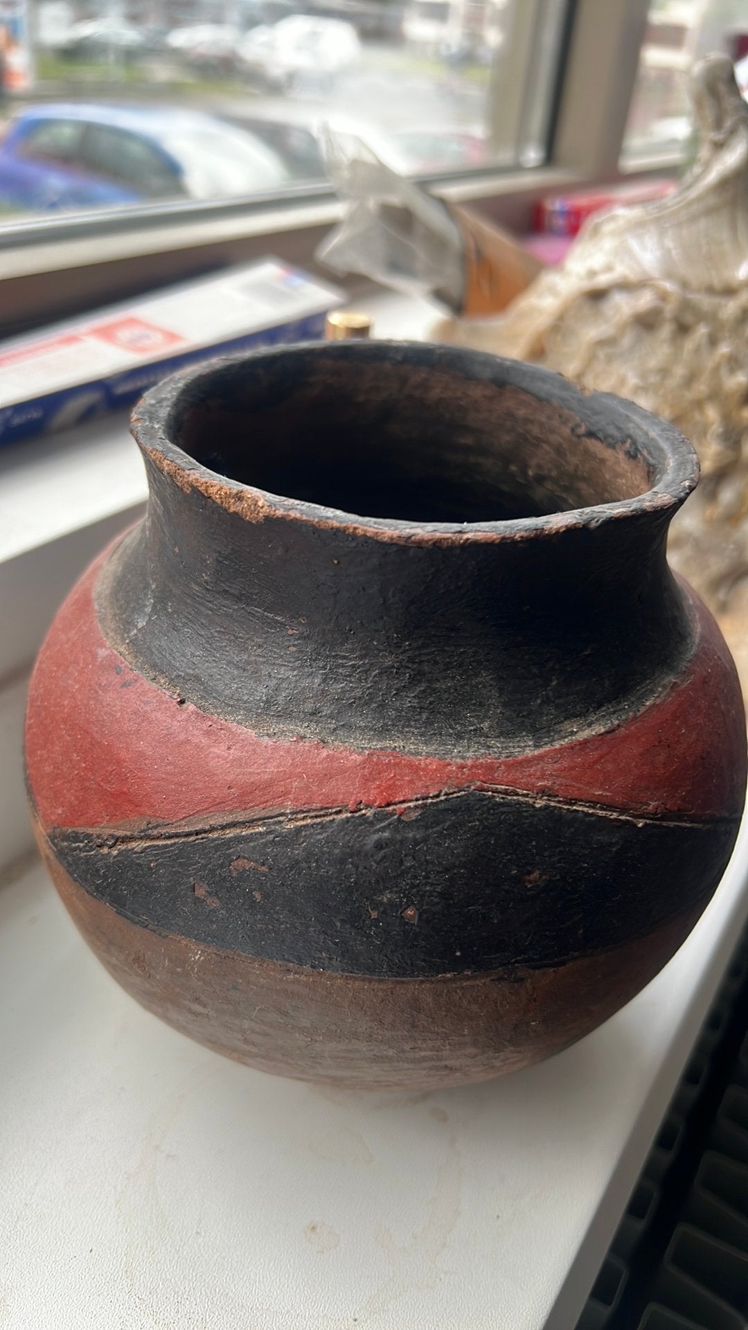 Handgemaakte Afrikaanse Aardewerk Pot - Uniek Design, Antiek en Kunst, Ophalen of Verzenden