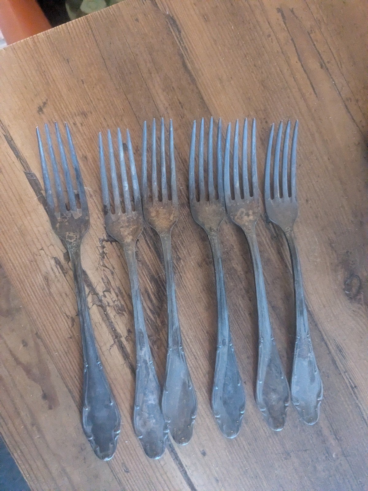Set van 6 verzilverde Wellner 90 vorken, Antiek en Kunst, Ophalen of Verzenden