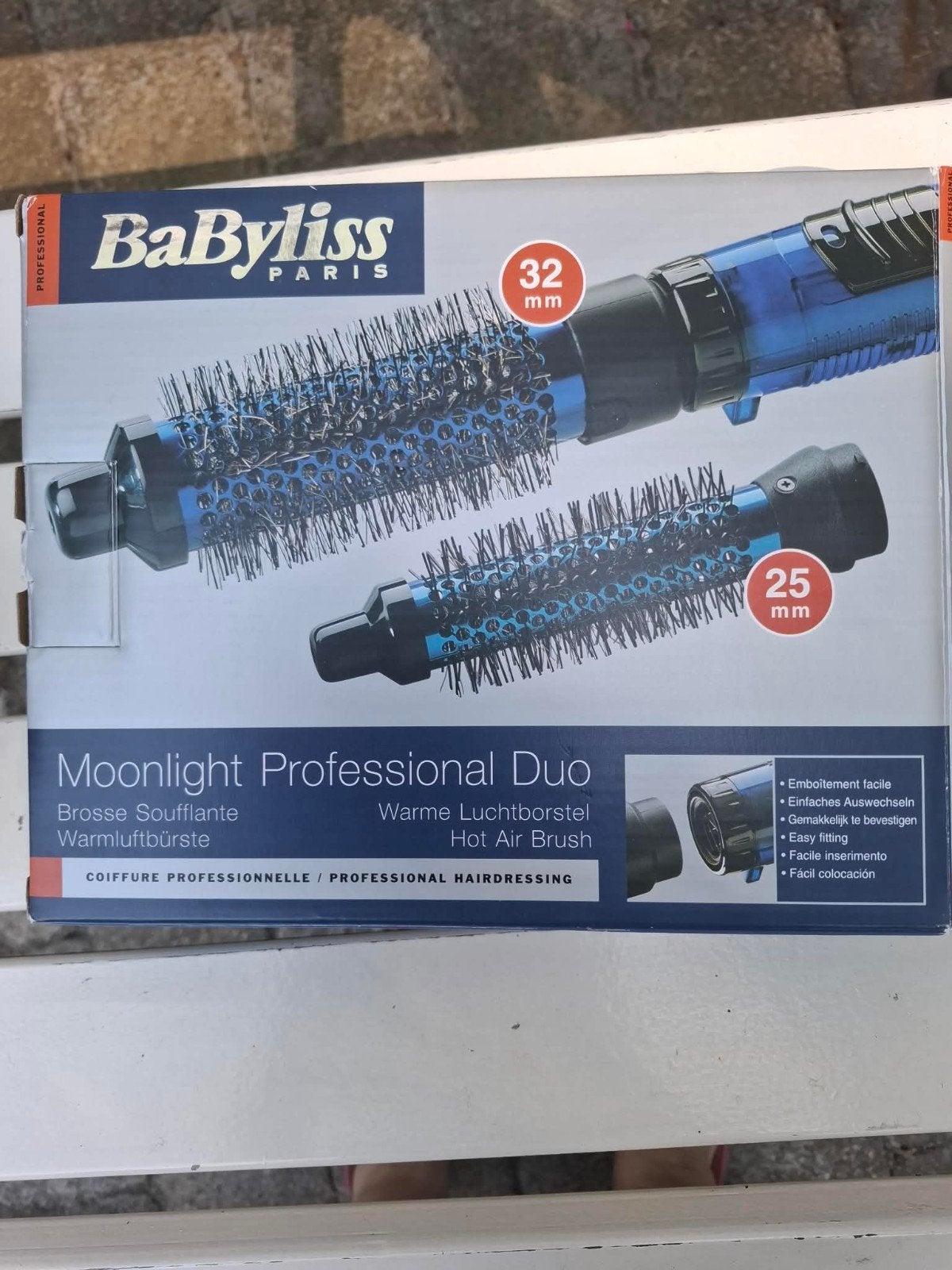 BaByliss Moonlight Professional Duo Warme Luchtborstel, Ophalen of Verzenden, Gebruikt, Haarverzorging