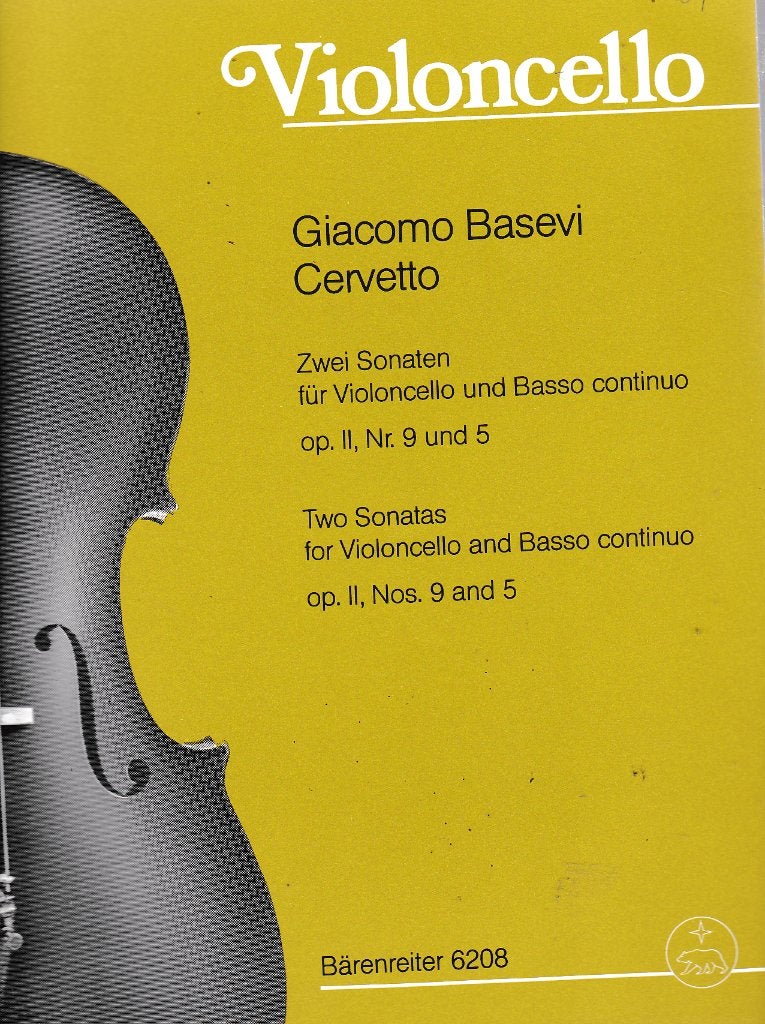 Vioncello Zwei sonaten Vioncello Basso Continuo ( 209 ), Gebruikt, Klassiek, Ophalen of Verzenden, Artiest of Componist