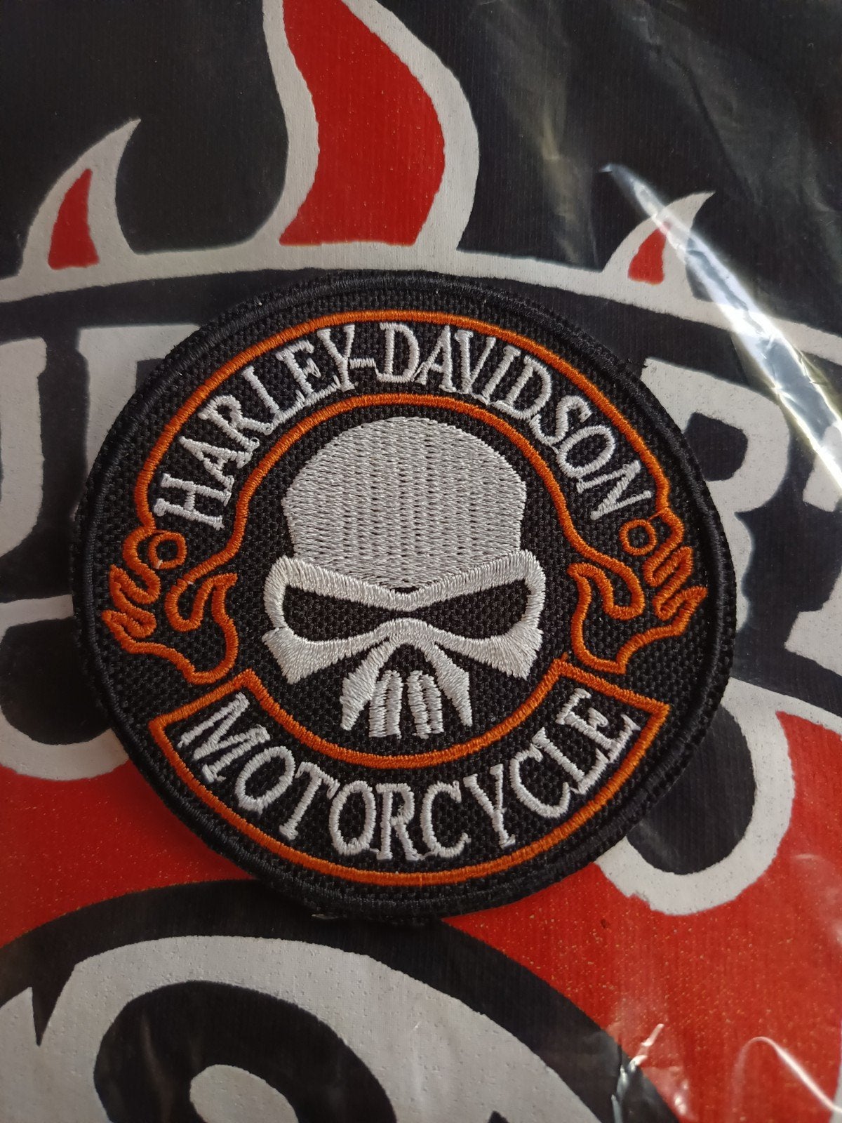 Harley Davidson Skull Biker Patch - Jaren '90 - Nieuw, Ophalen of Verzenden, Zo goed als nieuw, Auto of Motor