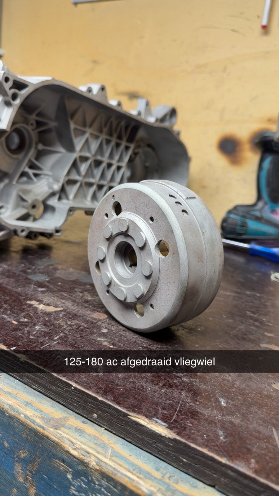 Afgedraaid vliegwiel luchtgekoeld 125/180cc, Ophalen of Verzenden, Gebruikt, Overige typen