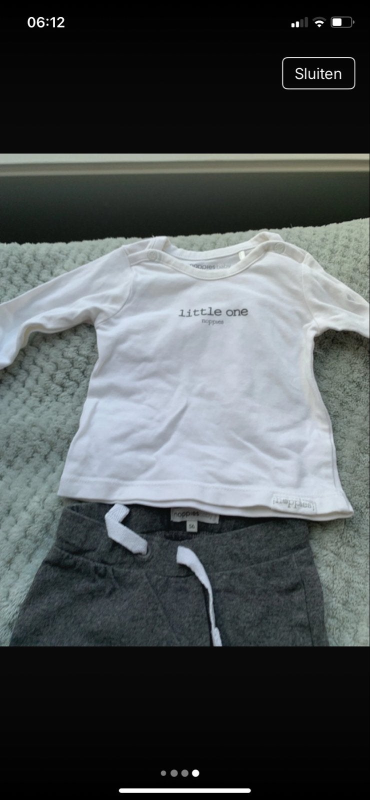 Noppies setje maat 56 - Little One shirt en broekje, Ophalen of Verzenden, Gebruikt, Jongetje of Meisje, Setje