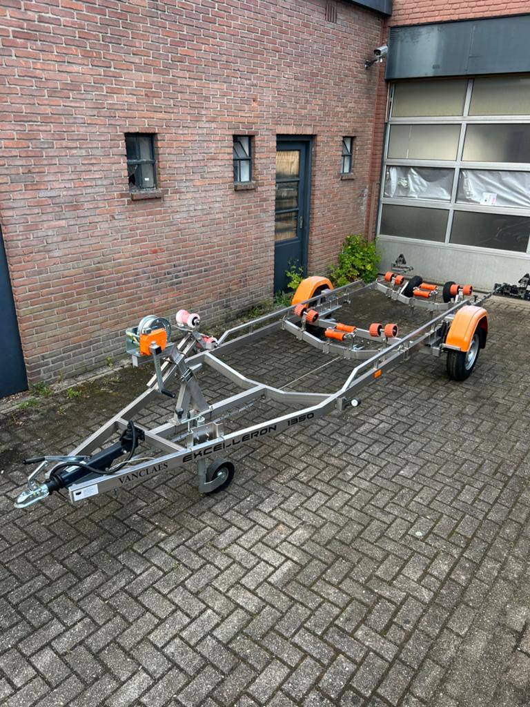 VanClaes 1350 Excelleron RVS boot trailer Z.G.A.N., Watersport en Boten, Boottrailers, Ophalen, Minder dan 1500 kg, Minder dan 6 meter