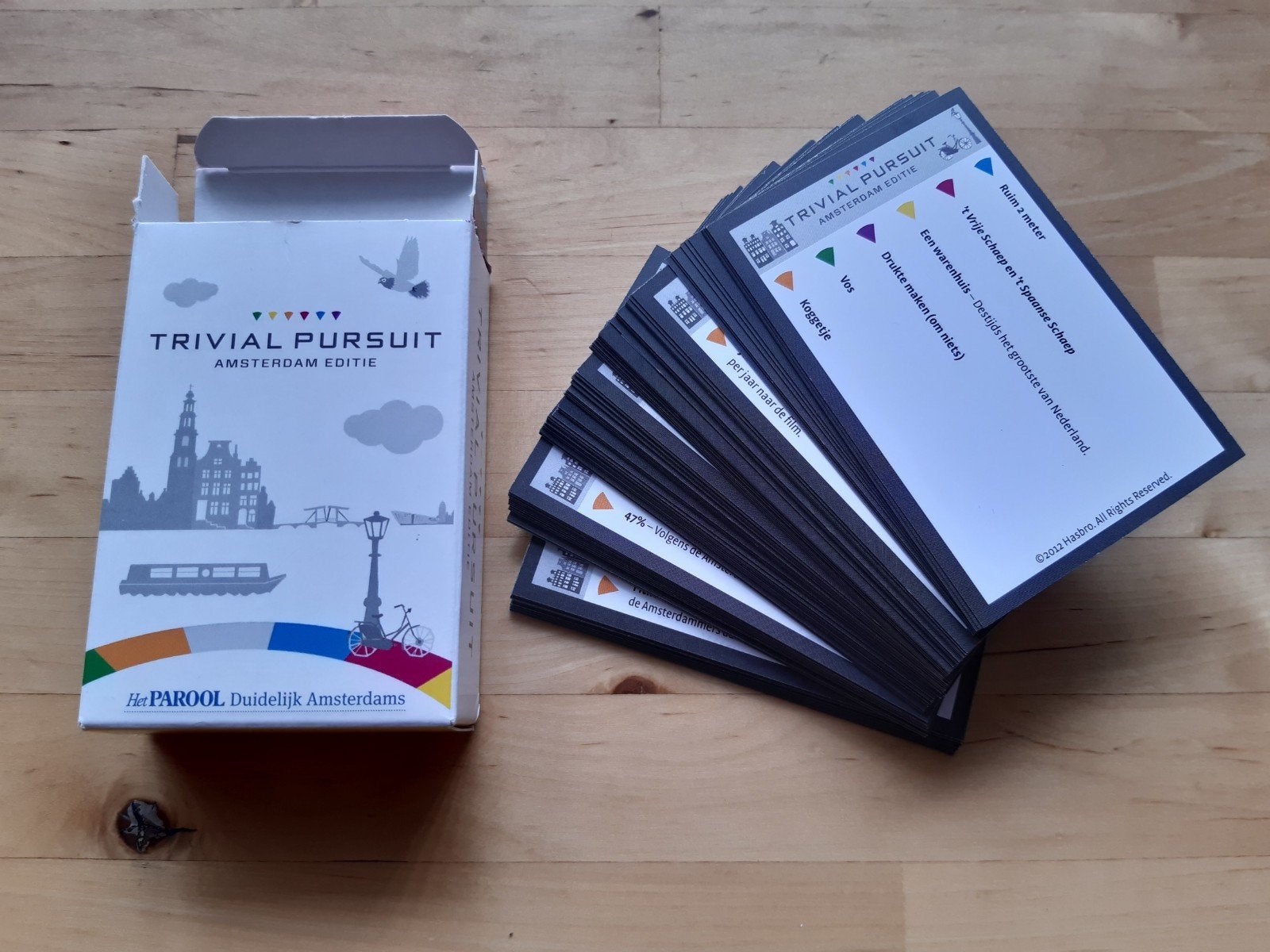 Trivial pursuit kaartspel (editie Amsterdam), Verzamelen, Ophalen of Verzenden, Zo goed als nieuw, Speelkaart(en)