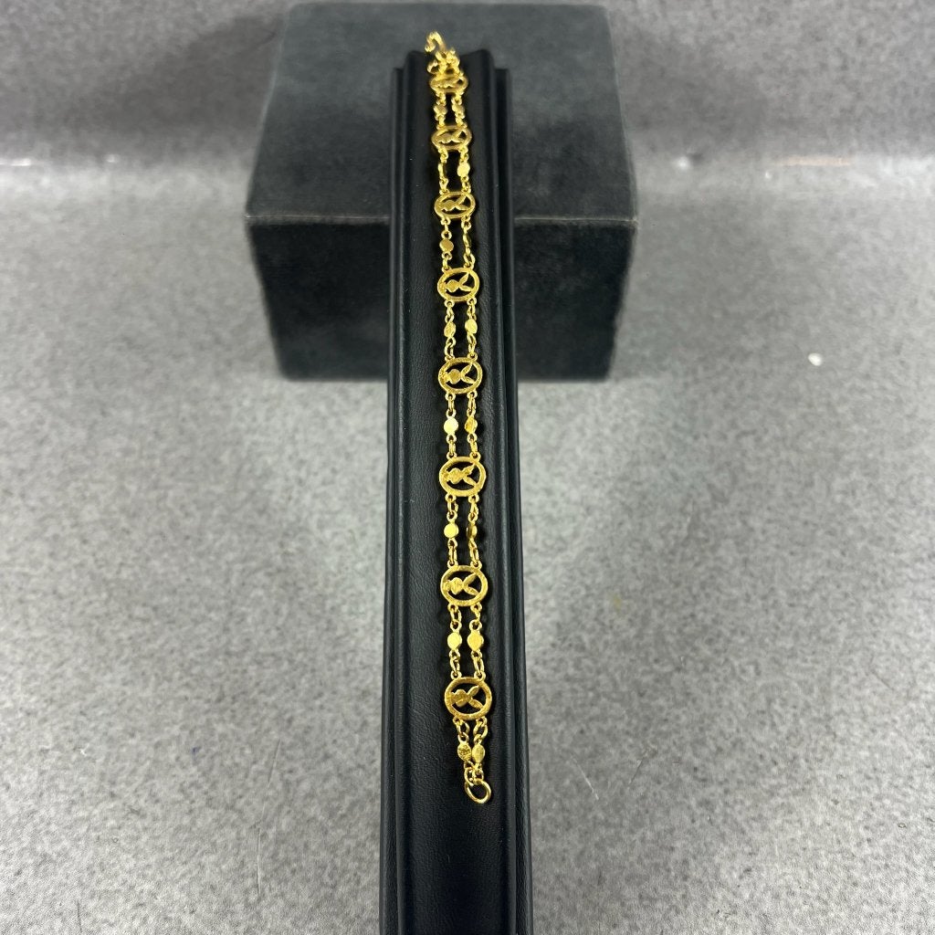 Gouden Armband | 24k | 8,17g | fantasie | 17cm | 416384