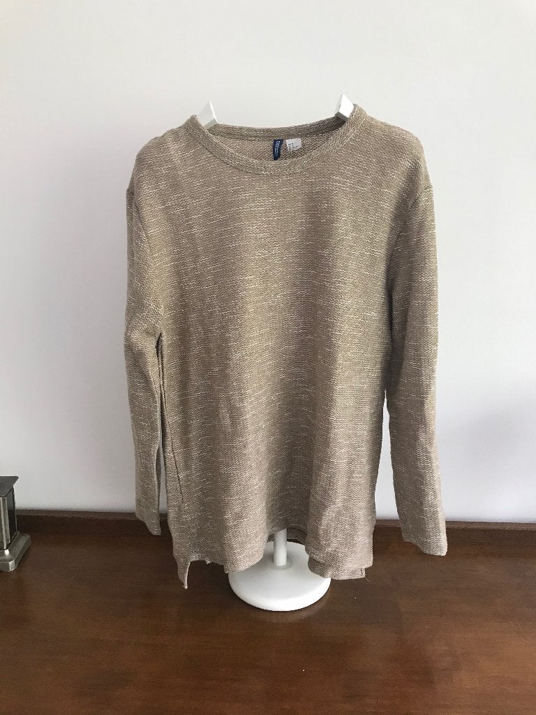 H&M Divided Trui Maat M, Maat 48/50 (M), Beige, Gedragen, H&M Divided